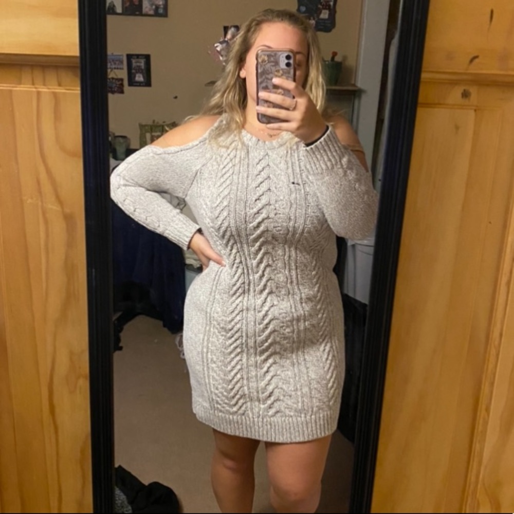 Cold shoulders LOFT sweater dress